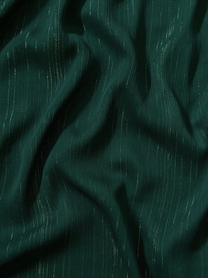 Celestial Georgette - Bottle Green
